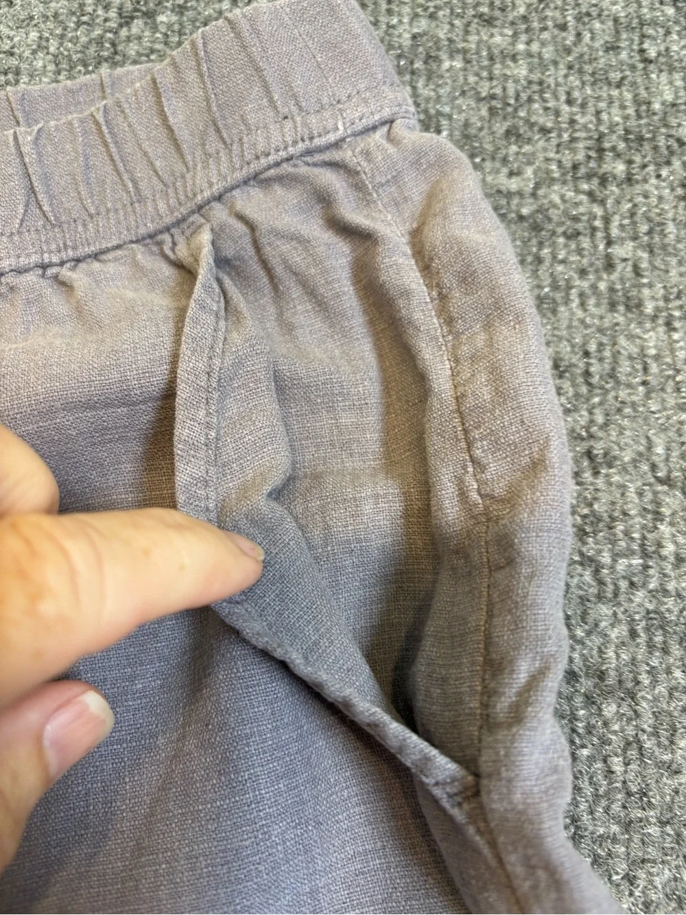 Pure Jill J Jill Linen Tencel Crop Wide Leg Pants Medium Petite Dusty Lavender